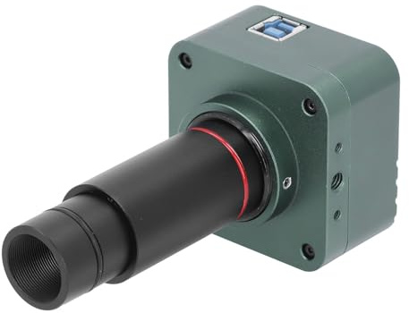 Taidda Cámara de Microscopio Electrónico 4K 8MP Ocular Digital USB3.0 de Alta Definición para Microscopios Biológicos y Estereoscópicos, Aleación de Aluminio