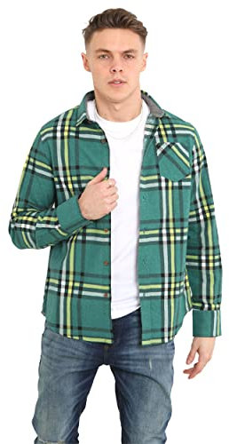 BRAVE SOUL Mens Check Shirt Lumberjack Work Shirt Casual Brushed Cotton Top