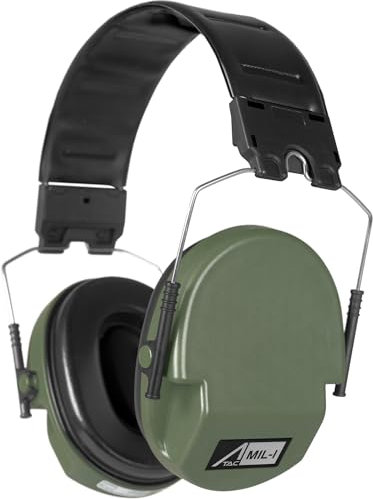 ACE Schakal MIL-I Casque antibruit - Protecteur auditif Conforme à la Norme Militaire pour la Chasse et Le tir Sportif - Tactique & Robuste - Vert