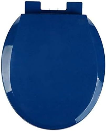 Luxuriöser länglicher WC-Sitz mit leisem Absenkautomatik, doppelt dickes Design, einfache Entfernung, dunkelblau, sensationelles Upgrade