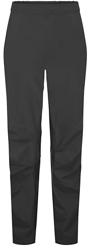 Rab Women's Firewall Mountain Pants - Waterproof Breathable Shell Trousers for Hiking & Climbing - Black - Small/28 Inseam