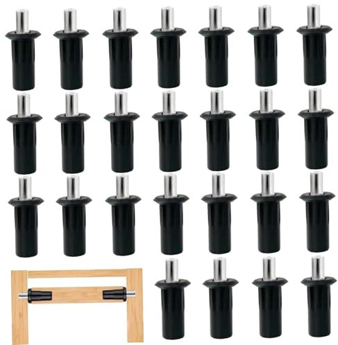 Veesper 25PCS Spring Loaded Pin, Non Slip Plastic and Iron Spring Pins, Telescopic Cabinet Door Damper for Drawers, Wardrobes, and Furniture Fittings