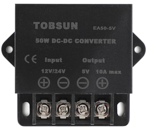 WSOLDMA DC 12V 24V to 5V 10A 50W Power Converter Step Down Voltage Reducer Buck Regulator Supplies Transformer Module