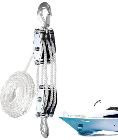 remskiva, hjulssystem 2200 LBS Brottstyrka, Heavy Duty, Multifunktionell | 3/8 för Rigg Garage Butik Jakt Gårdskonstruktion Industriell lager Marine Overhead Recovery