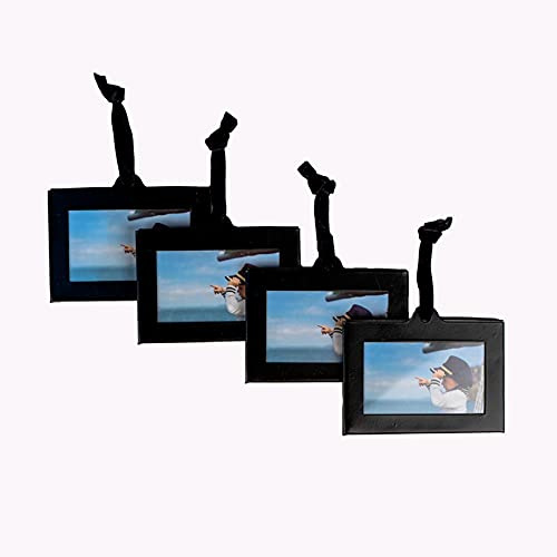 Thetford Design Set of 4 Extra Small Black Horizontal Hanging Frames For Photo Picture Tree Display