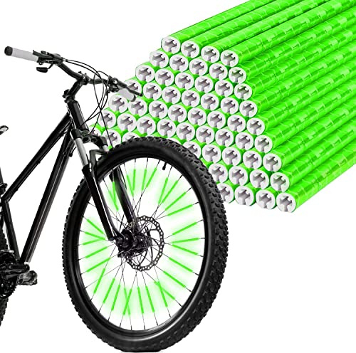 flintronic Reflector de Bicicleta 48 Piezas，Clip Reflectante de Ciclismo,Reflector de Rueda de Ciclo de Bicicleta para Adultos