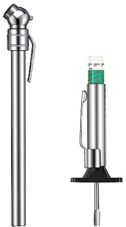 2Pcs Tire Air Pressure Pencil Stainless Steel Tire Air Pen Portable Car Tire Pressure Pen Pocket Sized Car Tire Pressure Gauge Pen for Car Tire Pressure Test