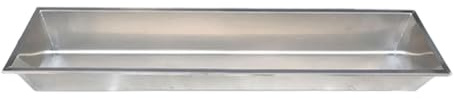 SZLIFE Mangeoire pour chèvres en Acier Inoxydable, Facile à Nettoyer, Abreuvoir pour Moutons, Chevaux, Vaches et chèvres