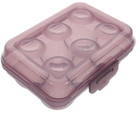 Homoyoyo Boîte de Rangement Œufs Portable Compartiments Transparente Violette Antichoc et Anti-casse Support Compact pour Camping Voyage et Pique- Plein Air Réutilisable