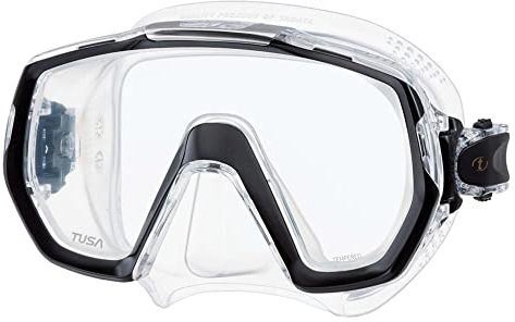 Tusa Freedom Elite - tauchmaske schnorchelmaske erwachsene profi M-1003 - schwarz silikon transparent