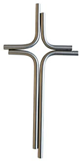 iso-design Edelstahl Kreuz 26 cm x 16 cm geschliffen