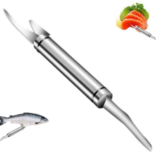 Couteau à Crevettes Polyvalent + Éplucheur de Crevettes | Couteaux à gueule de poisson multifonctions 5 en 1 | Rabot en acier inoxydable pour enlever les écailles de poisson, outil de fruits de mer