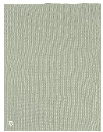LÄSSIG Couverture en tricot pour bébé 100% coton biologique GOTS/Knitted Blanket light mint