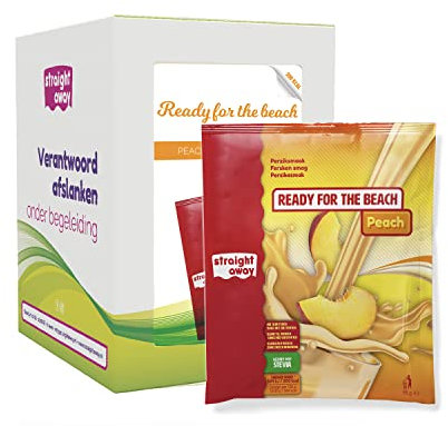 Straight away Diät Shake | Pfirsich | 7 x Trinkmahlzeit mit BCAA Pulver | Protein Pulver Abnehm Shake | Whey Protein zum abnehmen mit nur 200 kcal | Weight Loss mit Vitaminen & Mineralstoffen