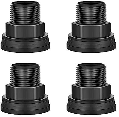 ZYAMY 4 conectores de tanque de agua de doble rosca de PVC para barriles de lluvia, acuarios, tanques de agua, macho de 3/4 pulgadas 1/2 pulgadas hembra