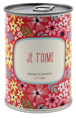 Mauvaises Graines© - Kit de Fleurs à Semer « Je t’aime » - Idée Cadeau Original Femme Homme Amis Famille Collegue Fêtes Anniversaire - Ultra Simple à Utiliser - 100% Fabriqué en France