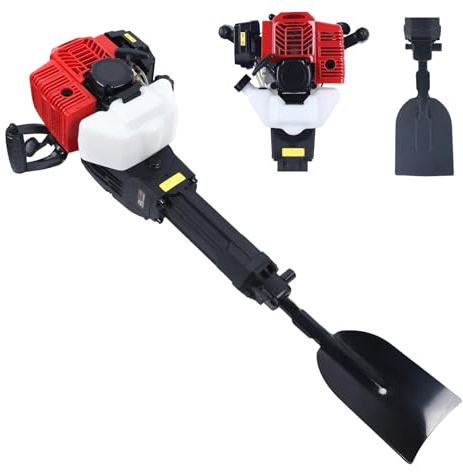 Scavatrice Giardino a Benzina 52CC 1900W 2 Tempi Trapano Terreno Portatile per Piantumazione Alberi Vanga Escavatore per Piantine Forestali Giardino
