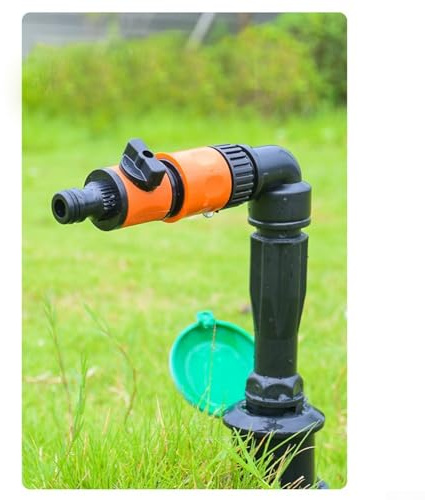 Honseadek Válvula de cierre de grifo de agua para manguera de jardín, conector rápido, accesorio de manguera de plástico ABS con compatibilidad de baja presión y diseño resistente a la intemperie (2#)