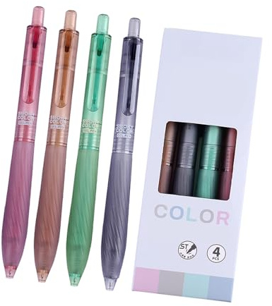Oxtxuzdm Lot de 4 crayons silencieux, technologie de toner lisse, outil d'écriture silencieux pour bureau, école, bibliothèque, utilisation ergonomique, stylo crème