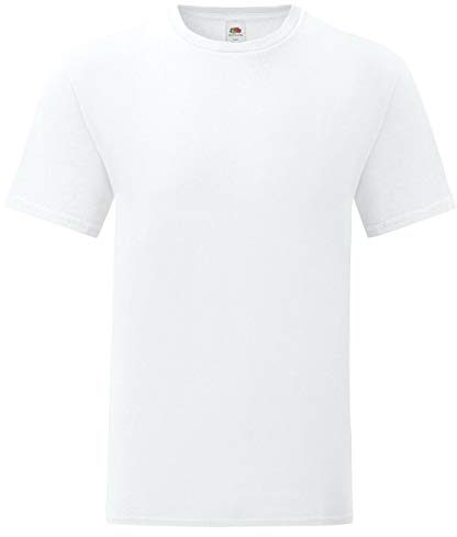 Fruit of The Loom Heavy Cotton tee Shirt 5 Pack, Camiseta para Hombre, Blanco, XXX-Large
