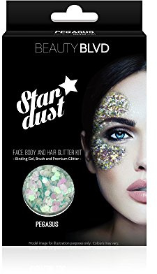 BEAUTYBLVD Stardust, Cruelty Free Face, Body and Hair Glitter Kit – Pegasus