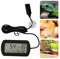 Tnfeeon Thermomètre, hygromètre, Affichage LCD numérique, thermomètre et hygromètre pour incubateur d'oeufs, réservoir de Reptiles, indicateur de température intérieure et d'humidité extérieure