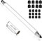 Metro 2 en 1 Stylet Tablette Stylus Pointe Fine Écran Tactile Capacitif Stylo+ 20 Embouts de Rechange pour Smartphones Comprimés iphone ipads Samsung Galaxy Huawei (Blanc)
