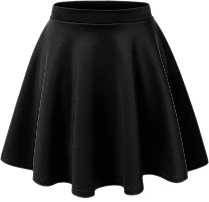 Gum & Berries Girls Skater Skirt Flared High Waisted Flippy Stretch Mini Tutu Black School Skirts 7-8 Years