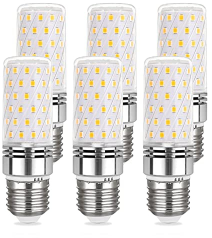 Bombillas LED E27 12W Blanco Cálido 3000K 1450LM, 84 LEDs, Equivalente Lámpara Halógena E27 100W, CA 230V, Bombilla LED Casquillo E27 Luz Cálida para Luz de Techo, No Regulable, pack de 6