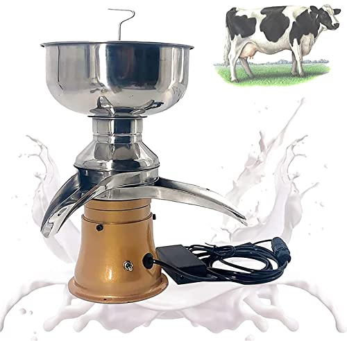 HJJP 50L/H Electric Milk Cream Centrifugal Separator - Achieve Creamy Perfection with Whole Milk! Ideal for Butter, Cream & Skim Milk - Kitchen Centrifuge for Cream Separation & Milkshake Making