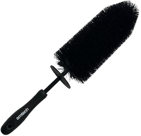 Amtech - Cleaning Brush for Alloy Wheels with Flexible Reach, Home, Easy to Use with Ergonomic Handle, Lightweight, Non-Scratching Bristles for Smooth Finish (445mm)