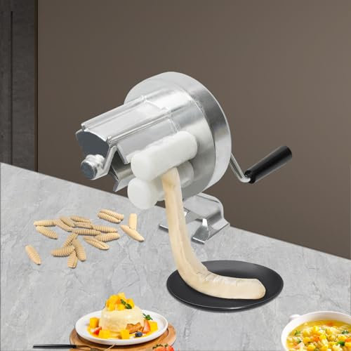 Cavatelli Maker Maschine, Pasta Maschine aus Aluminiumlegierung, Manuell Nudelmaschine Conchiglie Gnocchi Machine, Tragbare Handkurbel Nudelpressmaschine