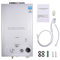 Durchlauferhitzer Gas 16L, 32KW LPG Propan Warmwasserbereiter Durchlauferhitzer Super Niedrigem 0,5bar Startwasserdruck, Mit Winter und Sommermodus, für Dusche & Täglichen Gebrauch