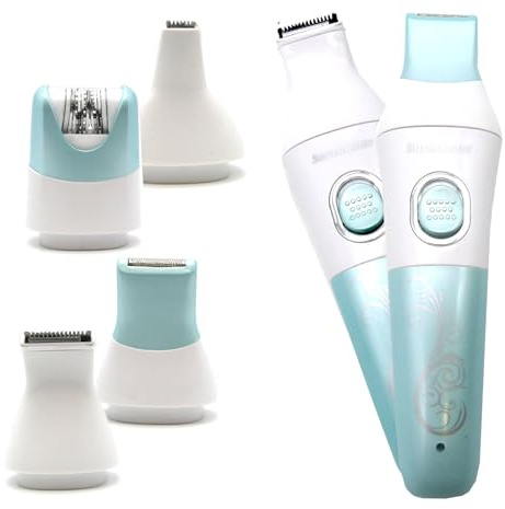 4 en 1 afeitadora íntima para mujer, depiladora facial para mujeres, afeitadora eléctrica en seco y húmedo, resistente al agua, para bikini, axilas, piernas, carga