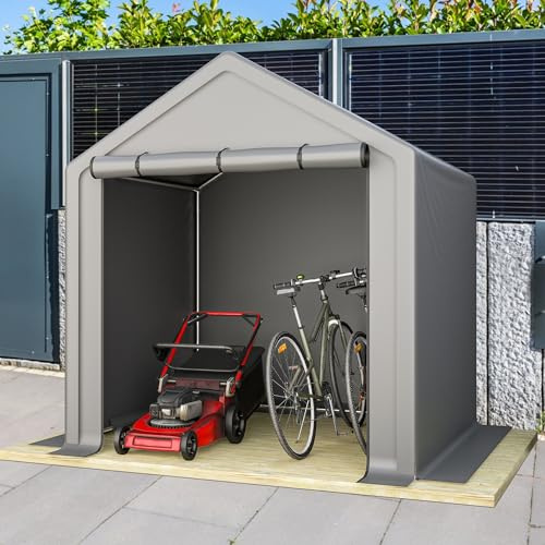 LARFOEK Cykelgarage 190 x 170 x 200 cm vintergarage cykelgarage vintergarage cykelgarage cykelgarage cykelgarage trädgårdsredskap grå 190 x 170 x 200 cm