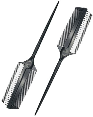 CAXUSD Brocha Tinte Pelo Doble Cara de Plástico para Colorear el Cabello, Aplicador de Tinte Profesional Adecuado para Peluquera en Uso en Salones y Casa