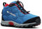 Columbia Firecamp Mid 2 WP wasserdichte Wanderstiefel für Kinder, Blau (Royal x Rocket C), 30 EU