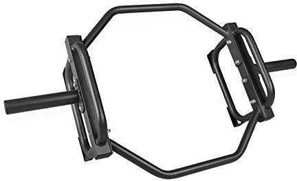 CAP Barbell Olympic Trap Bar, Hex Bar, Shrug Bar, Deadlift Bar, Black, 50 inches