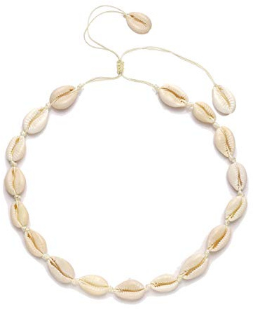 CENAPOG Cowrie Shell Choker Necklace for Women Puka Shell Necklace Corded Seashell Necklace Hawaiian Beach Jewelry