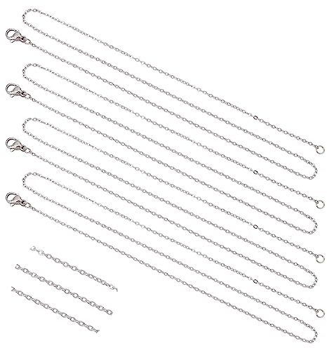 UNICRAFTALE de Cadena de Collar de con Cierre de Garra de Langosta En 304 de Acero Inoxidable Chapado Al Vacío Cadena de Collar de Cadena Clásica Lisa para Hombres Y Mujeres