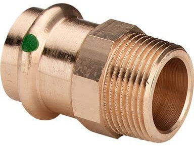 EAU Profipress Raccord à Sertir DVGW, SC-Contur (V-Kontur) - Raccord droit bronze à sertir Sanpress M/F 15x1/2
