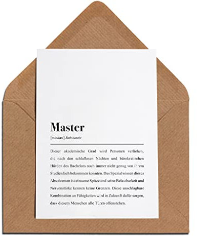 Master Definition: Glückwunschkarte mit Umschlag