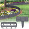 Yznahre 5 m Rasenkante in Steinoptik Anthrazit Beetumrandung Mähkante Randsteine Beeteinfassung Gartenzaun aus Kunststoff, 1 Element (L x H): 25 x 23 cm, 20 Stücke