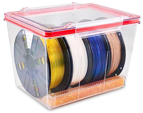 Dry-Store Multi - 3D Printer Filament Storage Box - Clear, Robust, Sealed, Printing Materials, Dryer - Stylox