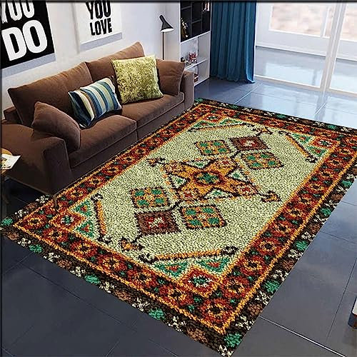 Knüpfteppich zum Selber Knüpfen Knüpfen set Erwachsene Latch Hook Kits KnüPfset für Kinder und Erwachsene DIY Werkzeuge Teppich Knüpfpackung Teppich KnüPfen set Erwachsene für Home Decor