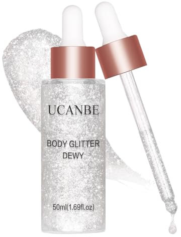 UCANBE Liquid Highlighter Hydratation Make-up Highlighter Body Luminizer Flüssig Highlighter Creme Geschenk zum Valentinstag (Silber 02)