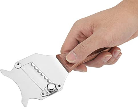 Rasoio per tartufi, taglierina professionale per tartufi, taglierina per formaggio con manico in legno per la cottura di torte e cioccolato in