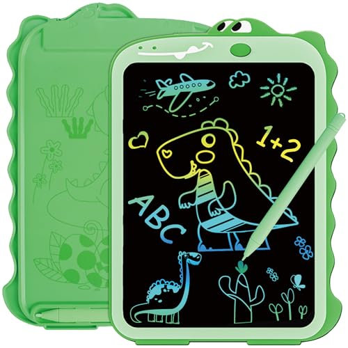 Lekwaiin LCD Writing Tablet for 2 3 4 Year Old Boys Girls, Dinosaur 8.5″ Kids Doodle Board Drawing Pad Educational Toys for Toddler Party, X-mas Birthday Gift Present