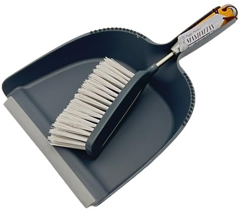 Peggy Perfect Kehrgarnitur, Kehrset mit Bambusgriff und Stabiler Kunststoffschaufel. Die Manhattan Design Line verkörpert Zeitlose Klassische Moderne. Mit Gummilippe zur besseren Schmutzaufnahme