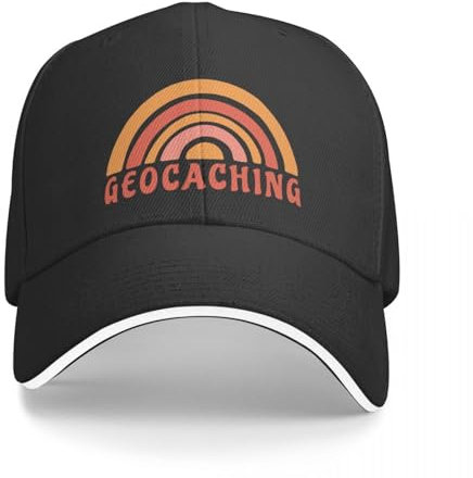 QFLLQLFF Geocaching, Gorra de béisbol con diseño de arcoíris Colorido, Sombrero de Caballero de Playa a la Moda, Gorra Militar, Sombrero Duro para Hombre y Mujer